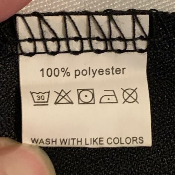 Unbranded Black Womens Elegant Dress Blouse Gold Tone Button Front Closure XL - Picture 3 of 9